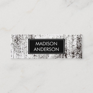 Grunge Black Mini Business Card