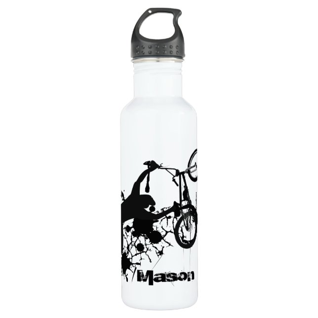 Grunge BMX Bike 710 Ml Water Bottle (Front)