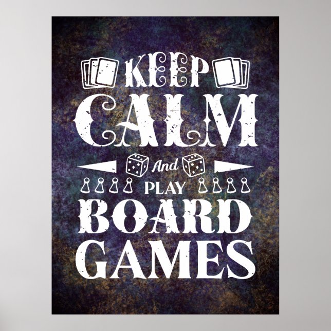 Grunge Board Games Wall Decor Poster (Front)