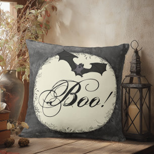 Grunge Boo Halloween Cushion