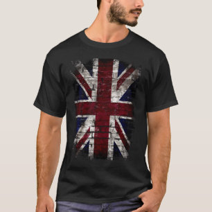 Grunge British Flag UK Vintage Distress Punk Style T-Shirt