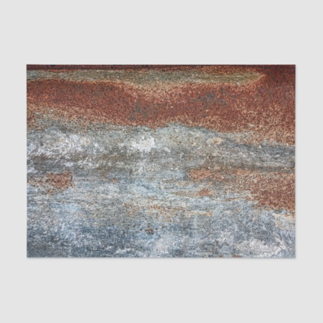 Grunge Brown Rust Texture Pattern Tissue Paper (Front)