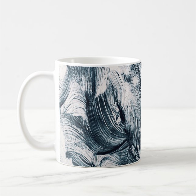 Grunge Brush Strokes, Abstract Background. Coffee Mug (Left)