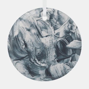 Grunge Brush Strokes, Abstract Background. Glass Tree Decoration