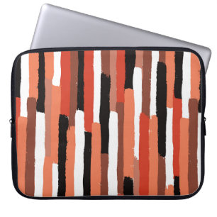 Grunge brushstrokes geometric seamless pattern laptop sleeve