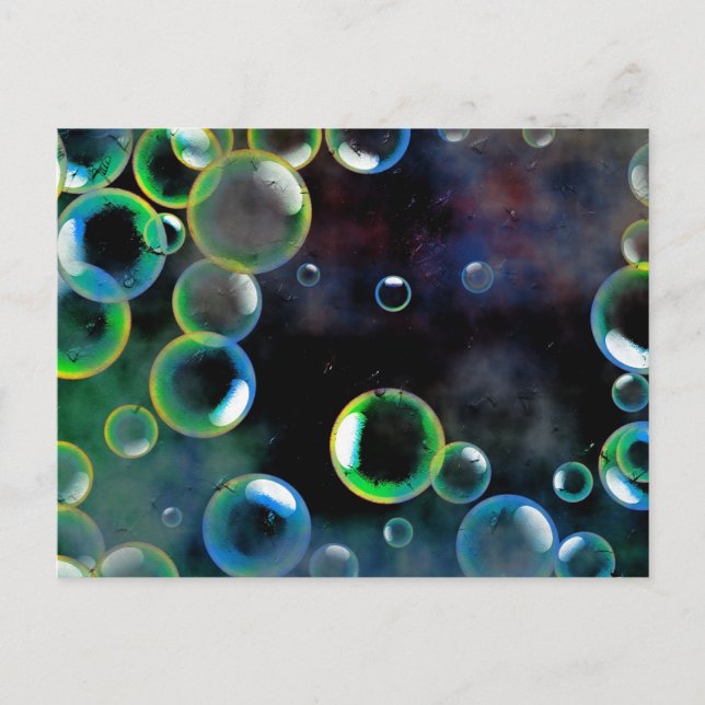 Grunge Bubbles Postcard (Front)