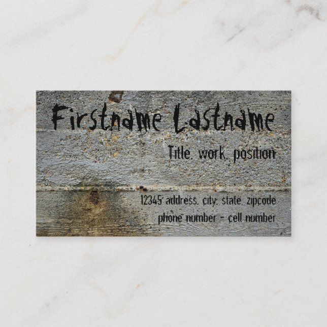 Grunge Business Card (Front)