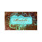 Grunge Business Card Flower Salon Spa Brown Blue