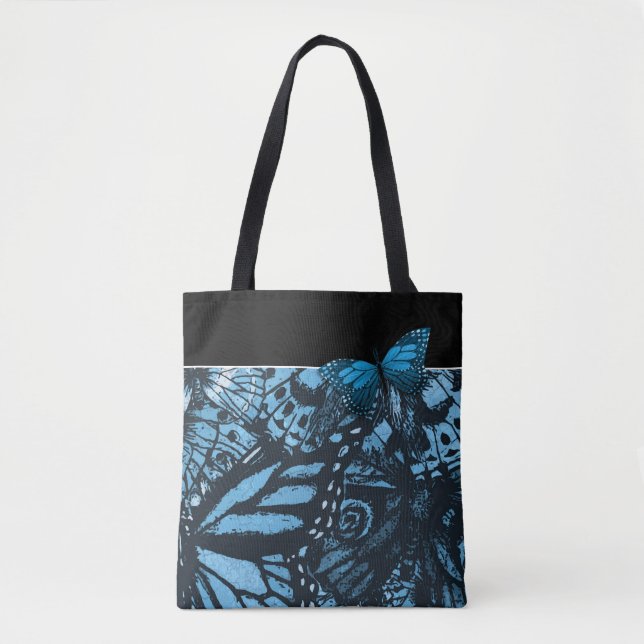 Grunge Butterfly Art Tote Bag (Front)