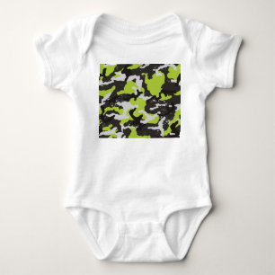 Grunge Camouflage Vintage Background Baby Bodysuit
