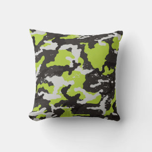Grunge Camouflage Vintage Background Cushion