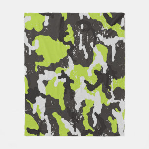 Grunge Camouflage Vintage Background Fleece Blanket