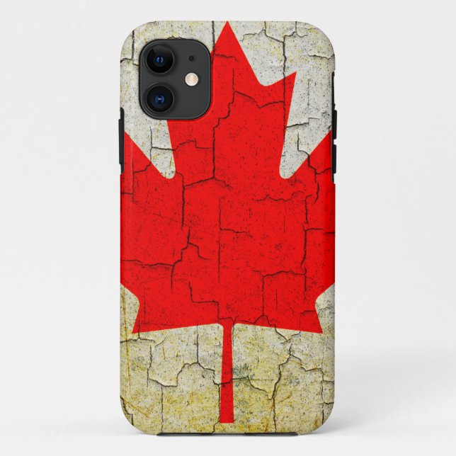 Grunge Canada flag Case-Mate iPhone Case (Back)