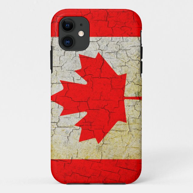 Grunge Canada flag Case-Mate iPhone Case (Back)
