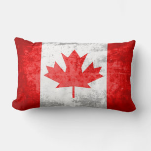 Grunge Canadian Flag 2 Lumbar Cushion