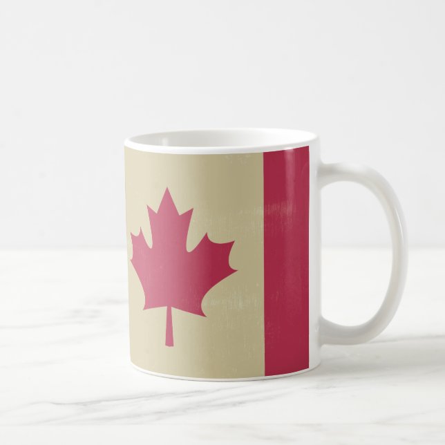 grunge canadian flag coffee mug (Right)