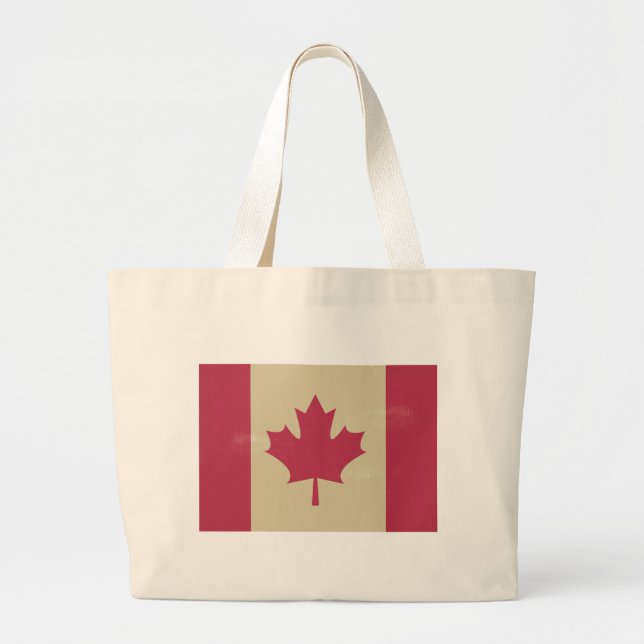 grunge canadian flag large tote bag (Front)