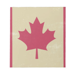 grunge canadian flag notepad