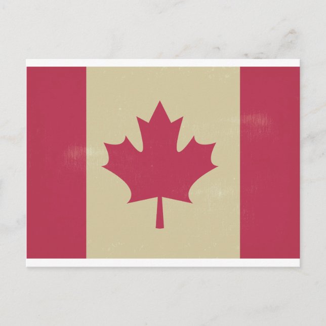 grunge canadian flag postcard (Front)