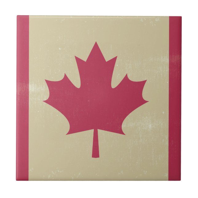 grunge canadian flag tile (Front)
