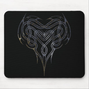 Grunge Celtic Heart Knot Mouse Pad