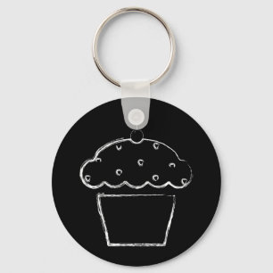 grunge cherry cupcake key ring