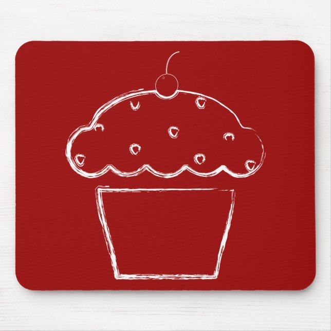 grunge cherry cupcake mouse pad (Front)