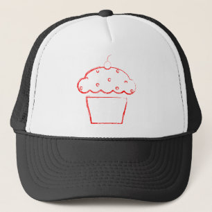grunge cherry cupcake trucker hat