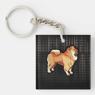 Grunge Chow Chow Key Ring
