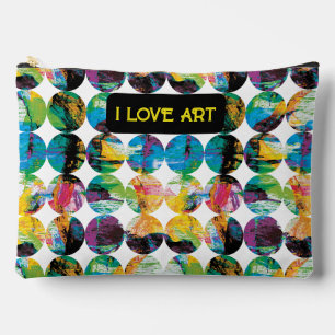 Grunge circles. accessory pouch