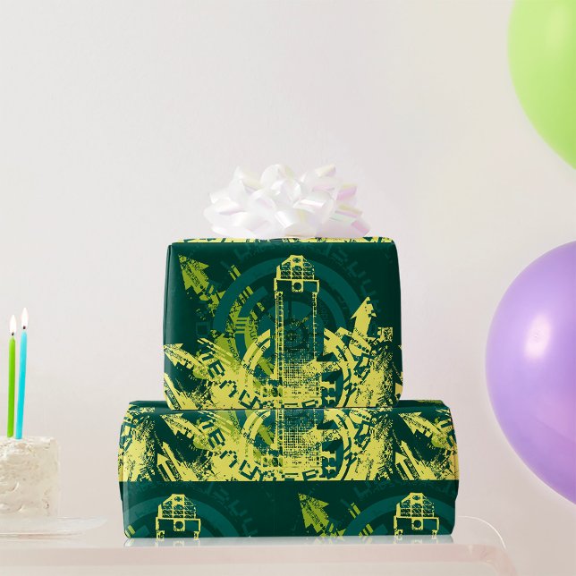 Grunge City Graphic Wrapping Paper (Creator Uploaded)