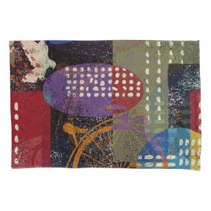 Grunge Cityscape: Seamless Vintage Texture Pillowcase