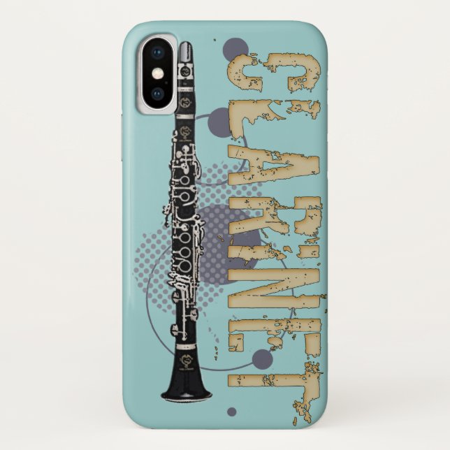 Grunge Clarinet Case-Mate iPhone Case (Back)