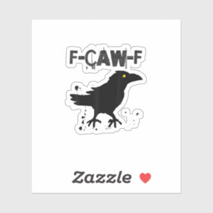 Grunge Coffee F-Caw-F Crow Adult Humour Graphic Te