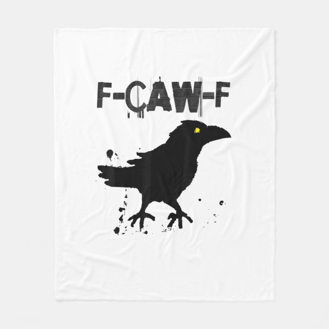 Grunge Coffee F Caw F Crow Humor Creative Style Fleece Blanket (Front)