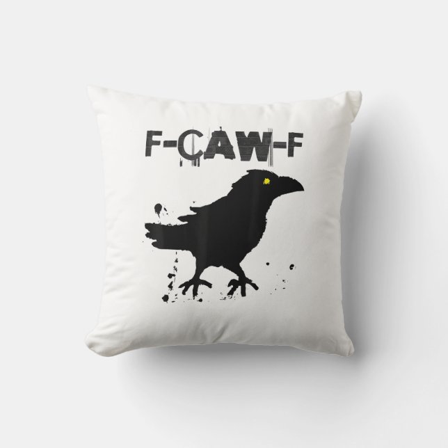 Grunge Coffee F Caw F Crow Humour Creative Style Cushion (Front)