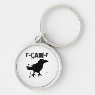 Grunge Coffee F Caw F Crow Humour Creative Style Key Ring