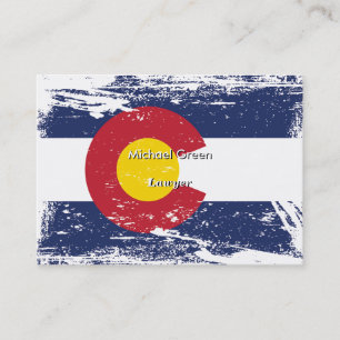 Grunge Colorado Flag Business Card