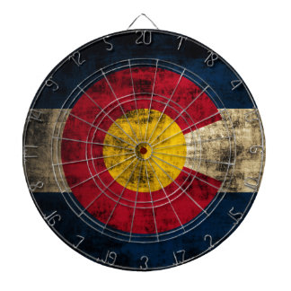 Grunge Colorado Flag Dartboard