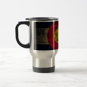 Grunge Colorado Flag Travel Mug