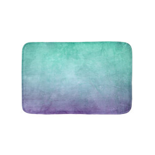 Grunge Colors - Teal & Purple Bath Mat