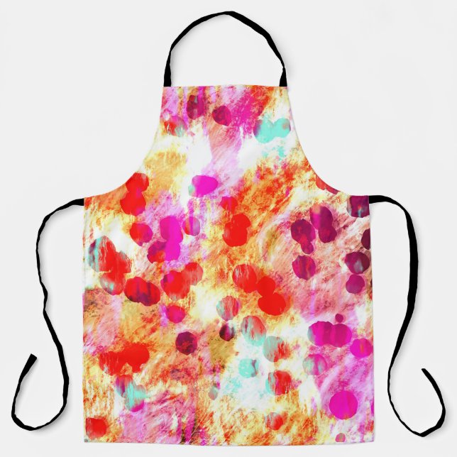 Grunge colour dot texture background apron (Front)