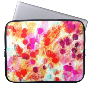 Grunge colour dot texture background laptop sleeve