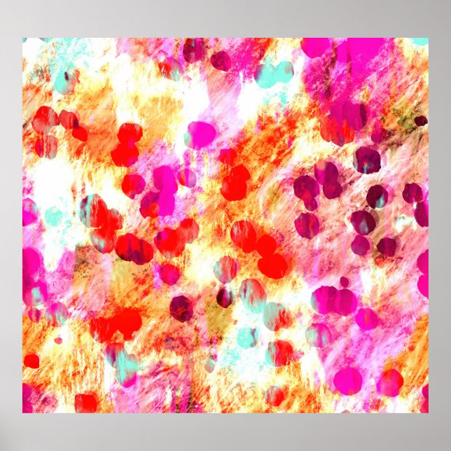 Grunge colour dot texture background poster (Front)