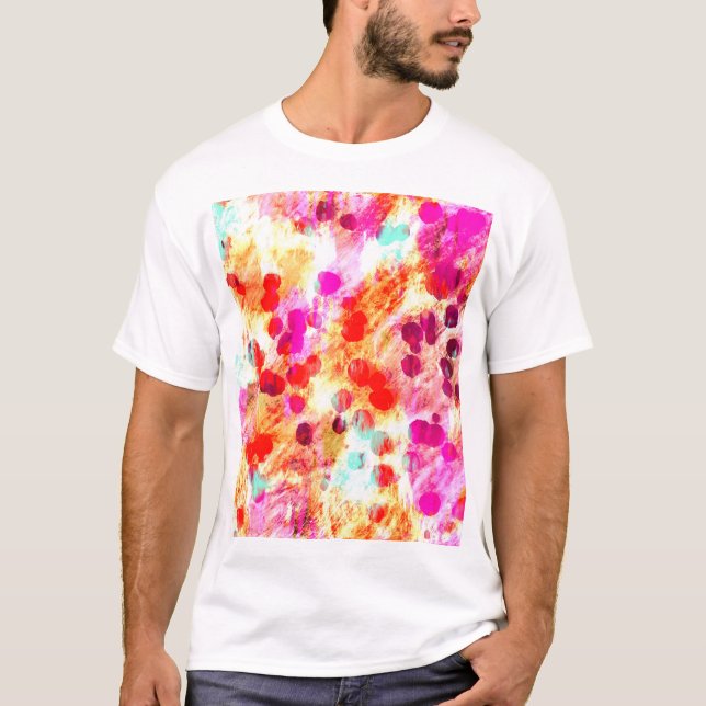 Grunge colour dot texture background T-Shirt (Front)