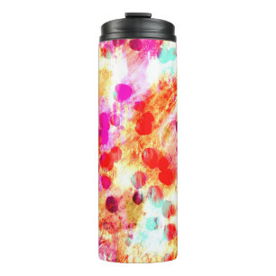 Grunge colour dot texture background thermal tumbler