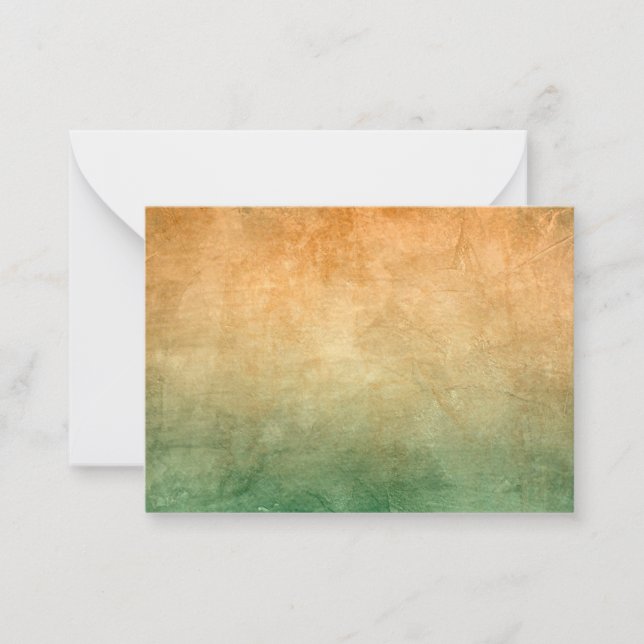 Grunge Colours - Orange & Green Card (Front)