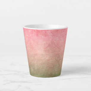 Grunge Colours - Rose Pink & Green Latte Mug