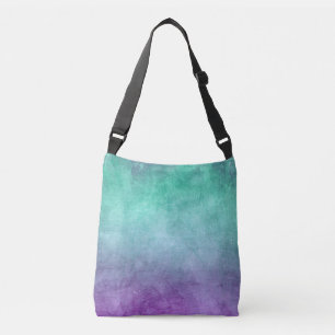 Grunge Colours - Teal & Purple Crossbody Bag