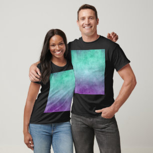 Grunge Colours - Teal & Purple T-Shirt